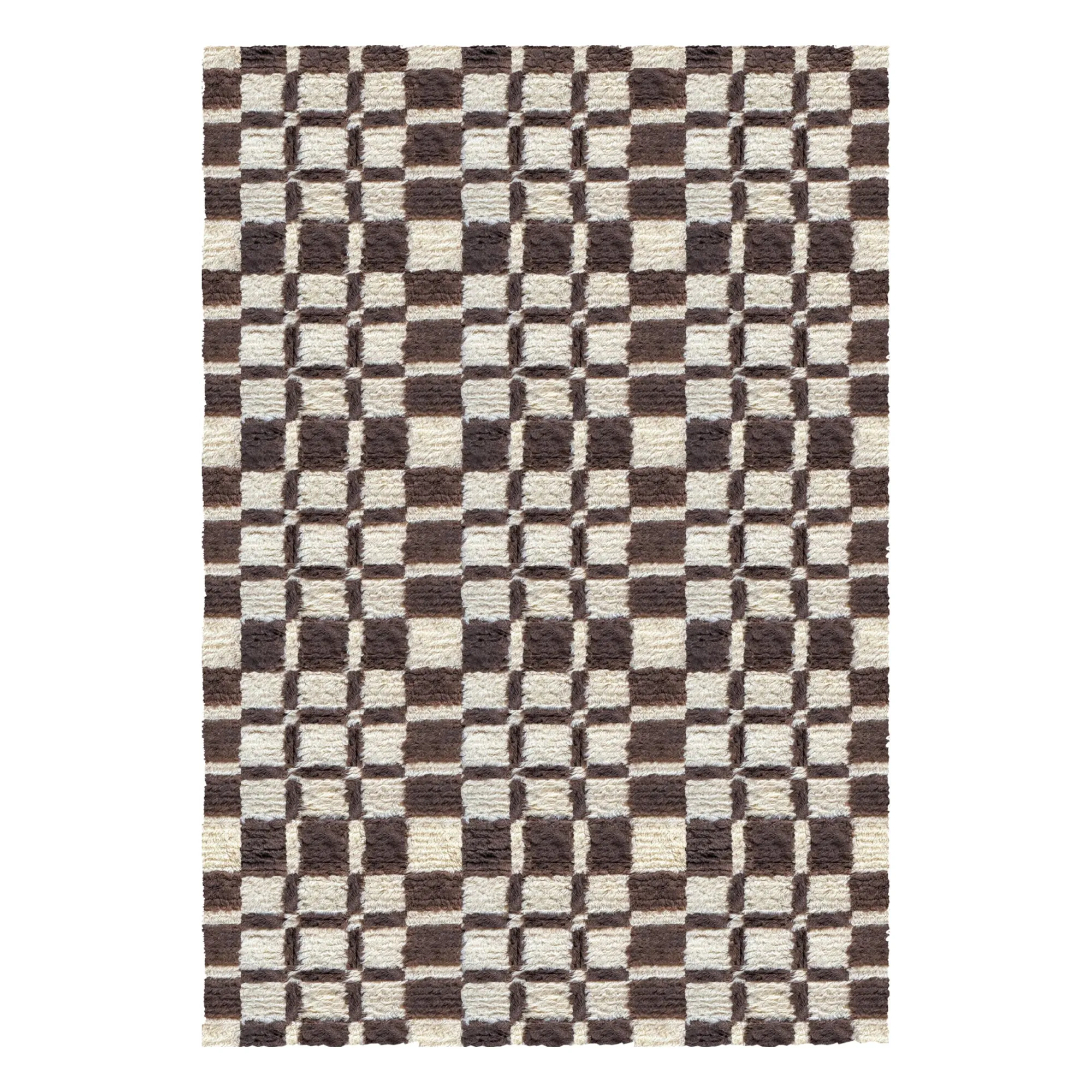 Layered Brown Chestnut Wool Rug, Evelina Kroon