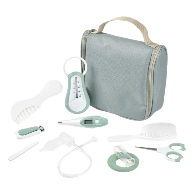 Trousse de toilettes avec 10 accessoires | Sauge