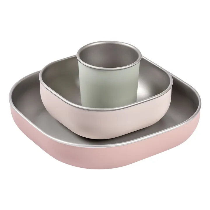 Coffret repas en inox | Rose pêche- Image produit n°0