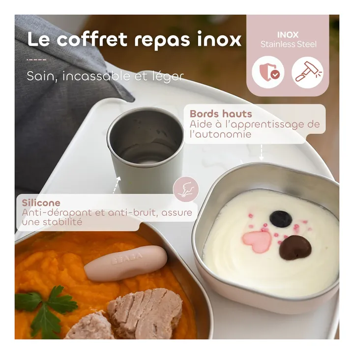 Coffret repas en inox | Rose pêche- Image produit n°6