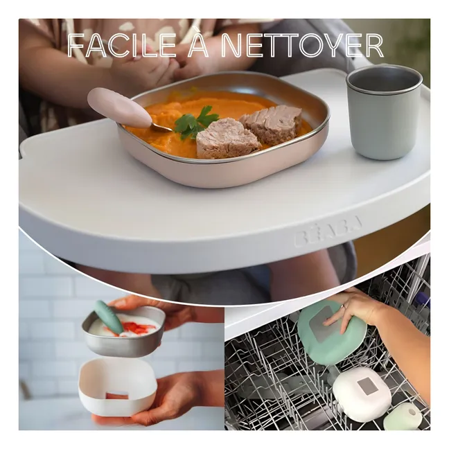 Coffret repas en inox | Rose pêche