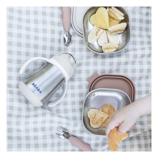 Vaso con pajita de acero inoxidable | Arcilla