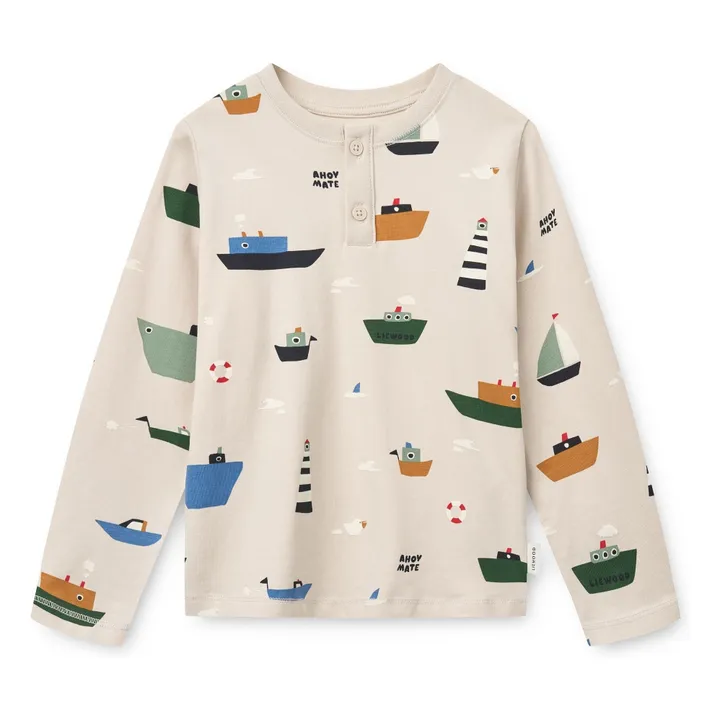Pijama de algodón ecológico Wilhelm Bateaux | Crudo- Imagen del producto n°1