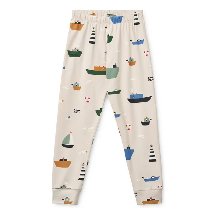 Pyjama Wilhelm Bateaux Coton Bio | Ecru- Image produit n°3