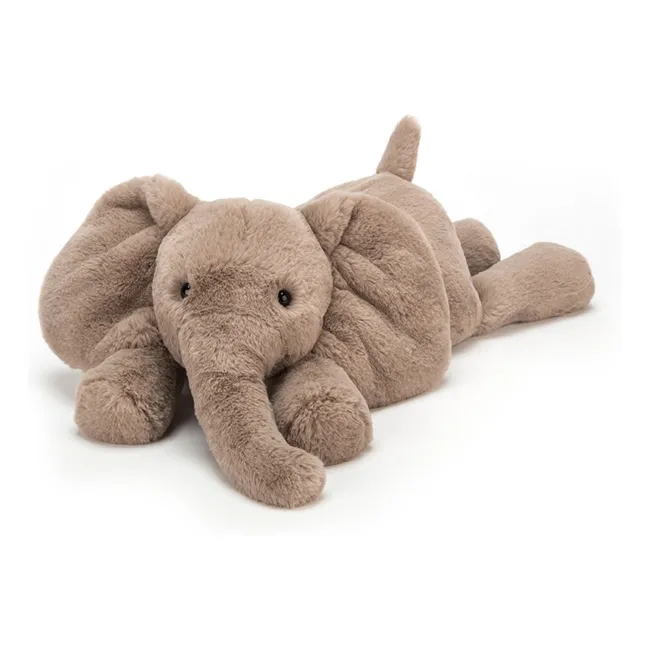 Peluche Elephant allongé | Gris