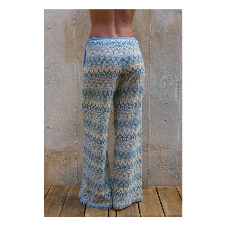 Pantalon Tricot Maud | Bleu- Image produit n°1