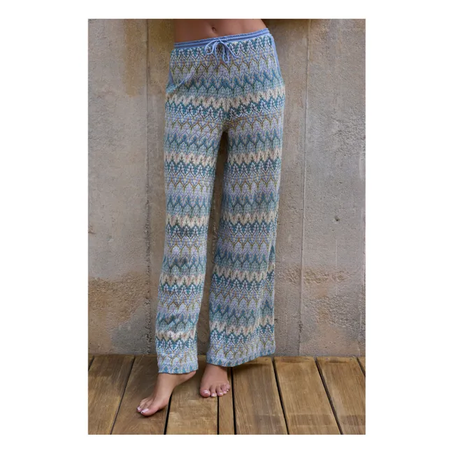 Pantalon Tricot Maud | Bleu