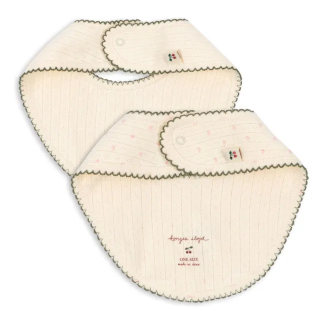 Minnie bandana bibs - Set of 2 | Ecru