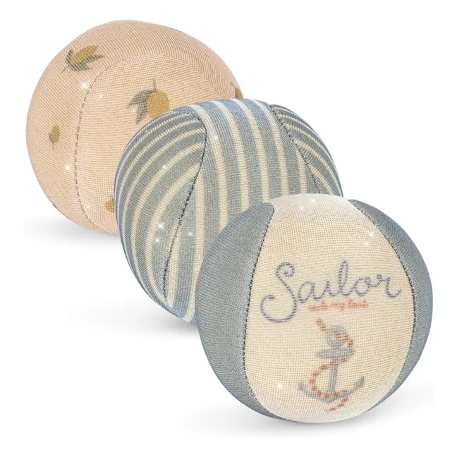 Balles de plage en néoprène - Set de 3 | Bleu