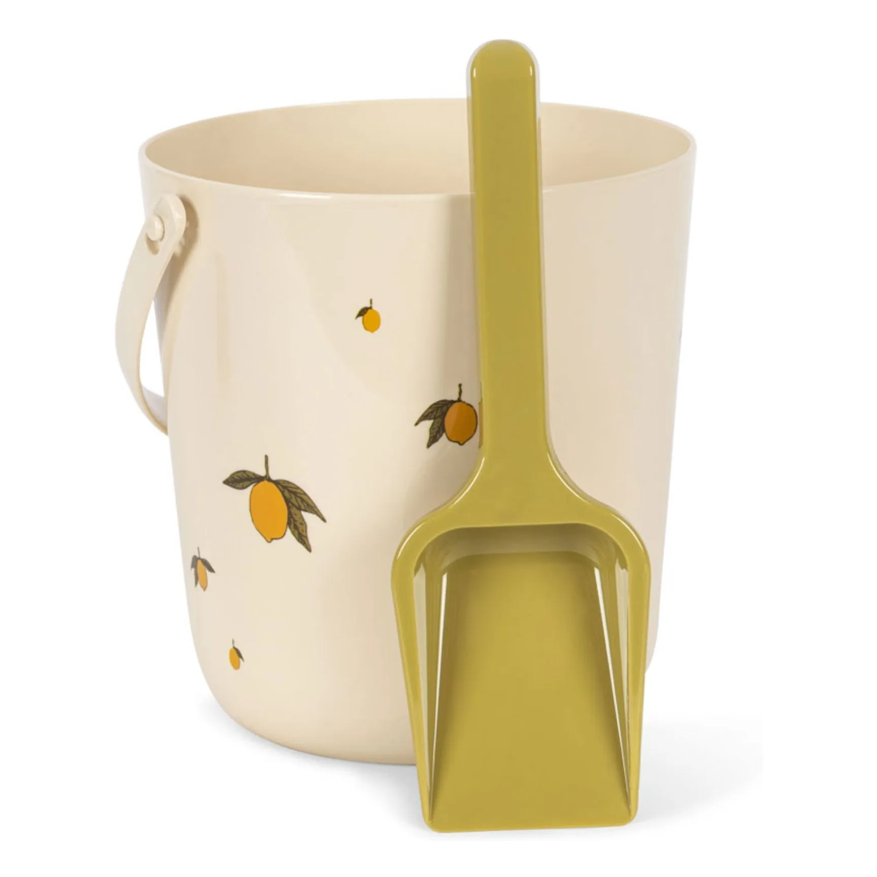 Seau de plage et pelle Lemon | Jaune- Image produit n°1