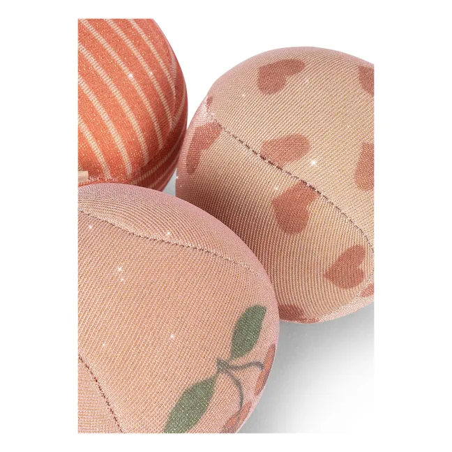 Balles de plage en néoprène - Set de 3 | Rose