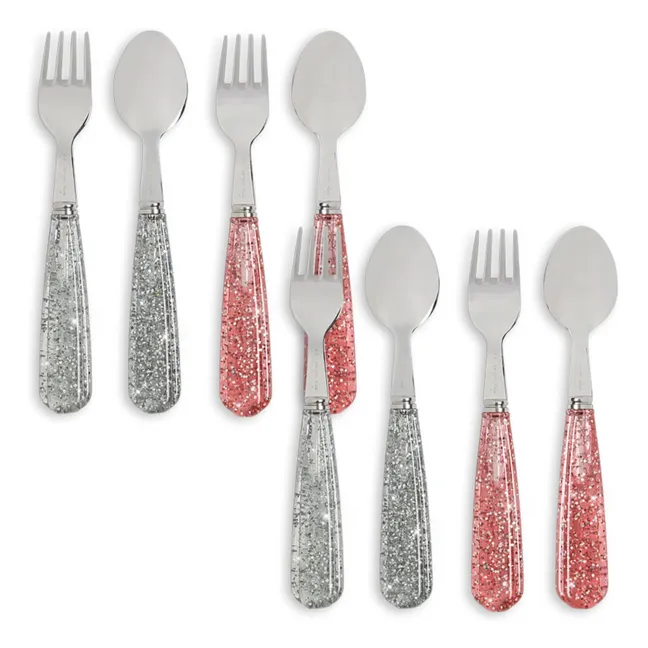Glitter cutlery - Set of 8 