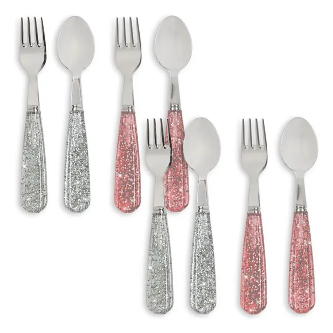 Glitter cutlery - Set of 8 