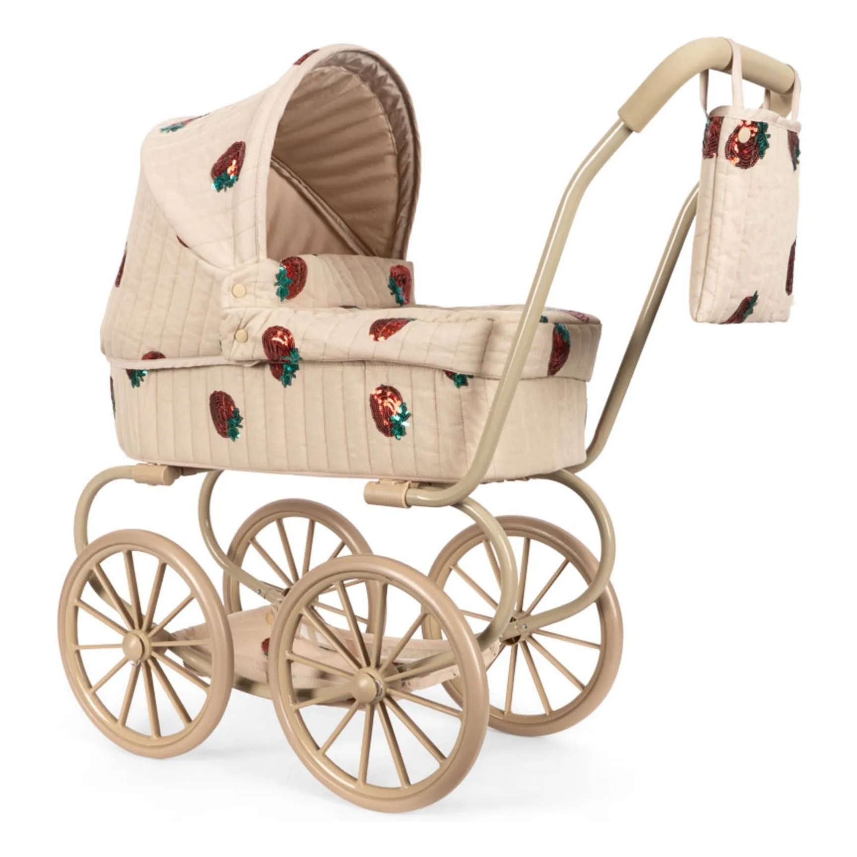 Konges Sløjd Beige Baby Carriage For Minnie Strawberry Doll