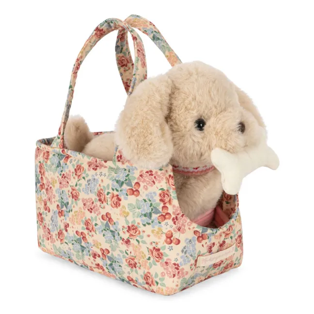 Puppy plush with basket