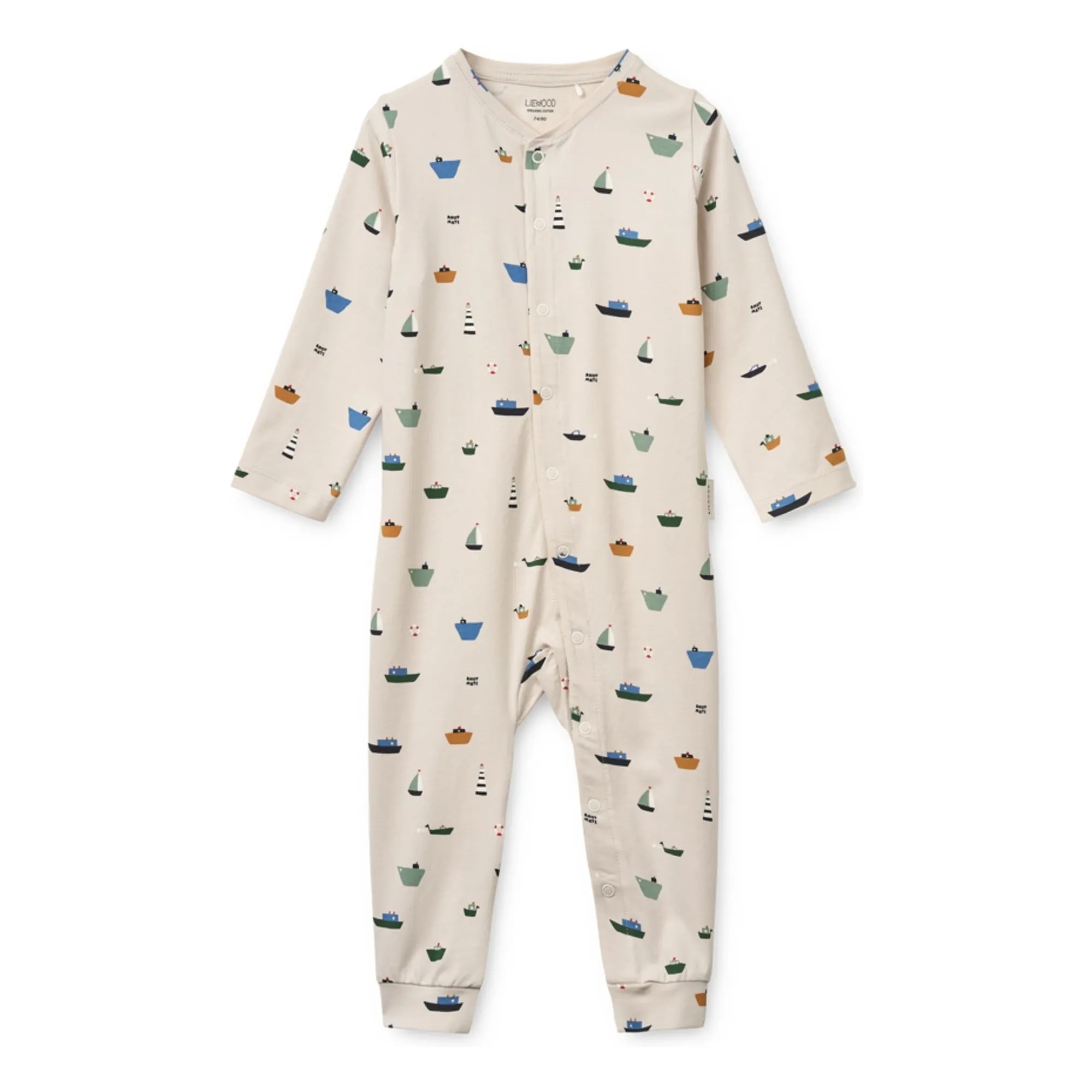 Liewood Beige Pyjamas Birk Bateaux Organic Cotton