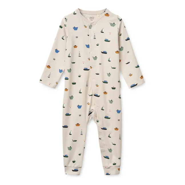 Pijama Birk Bateaux Algodón Ecológico | Beige