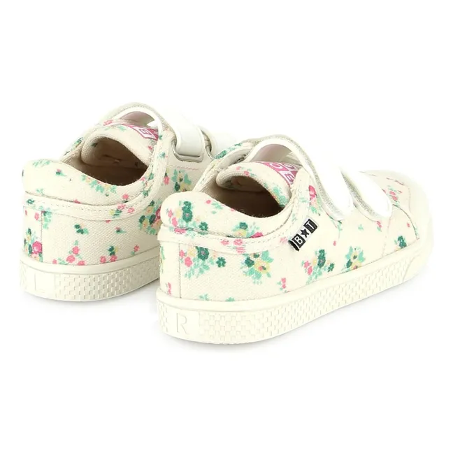 Baskets Scratchs Izy Fleuries | Ecru