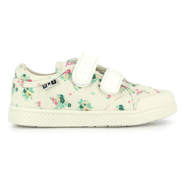 Baskets Scratchs Izy Fleuries | Ecru