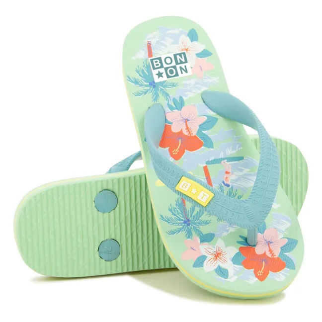 Paf Plage flip-flops | Green water