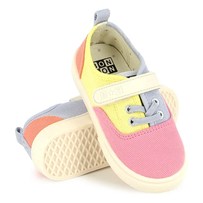 Baskets Lacets Board Easy | Rose bonbon