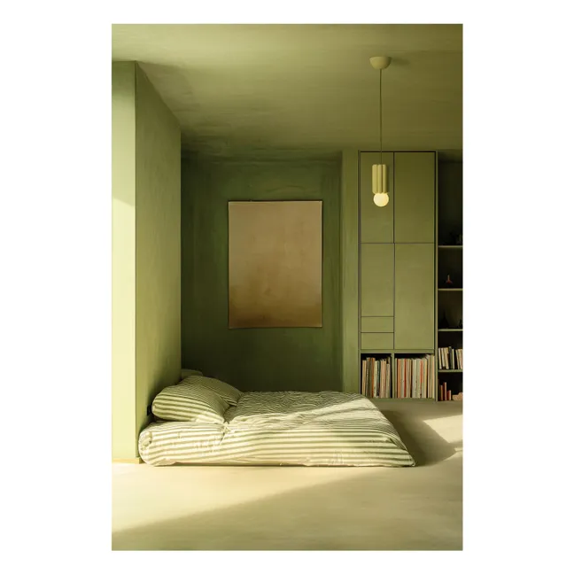 Lámpara colgante de cerámica Stucco 3 | Verde pistacho