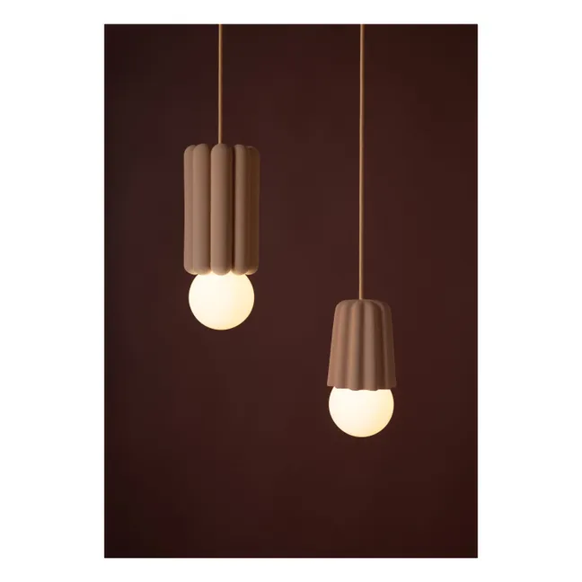 Stucco ceramic hanging lamp | Brown