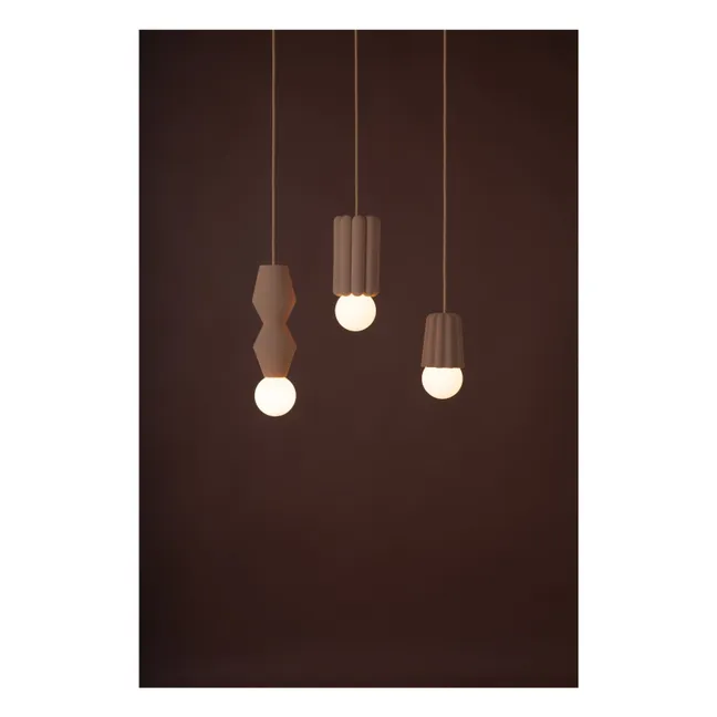 Stucco ceramic hanging lamp | Brown