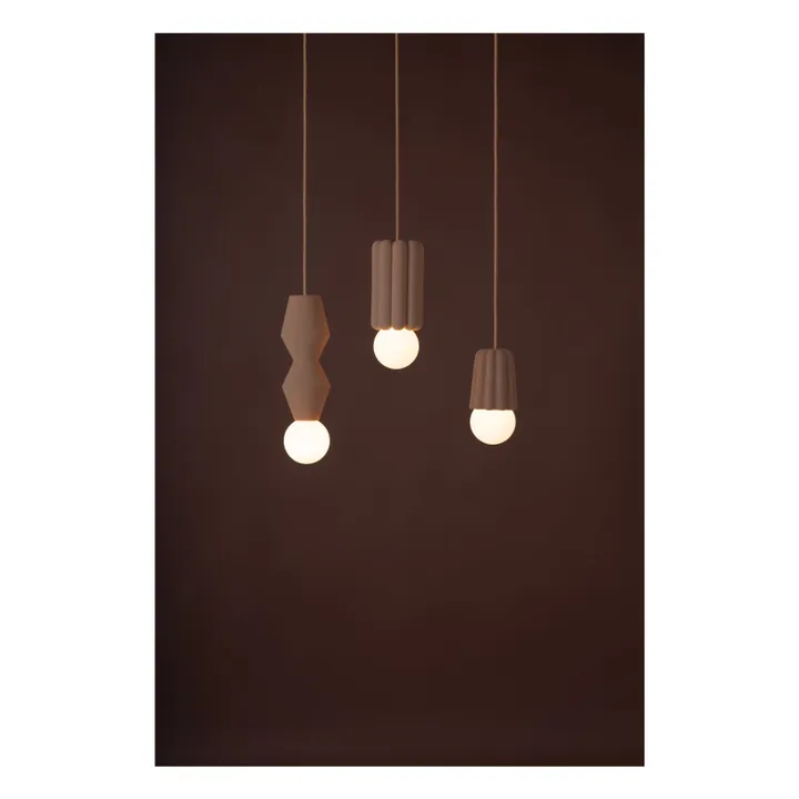 Stucco 2 ceramic pendant | Brown- Product image n°2