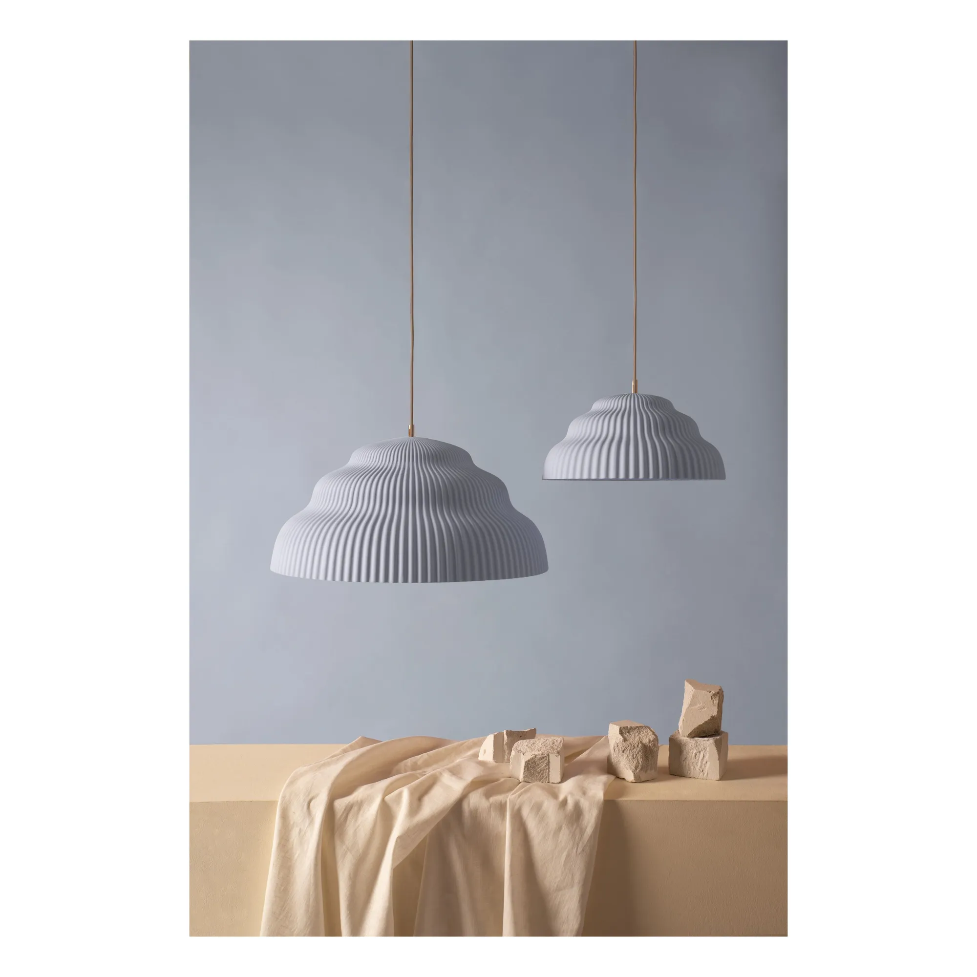 Suspension en céramique Kaskad | Bleu Clair- Image produit n°1