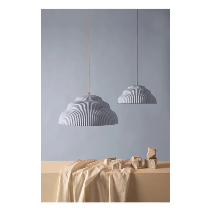 Kaskad ceramic suspension lamp | Light Blue- Product image n°1