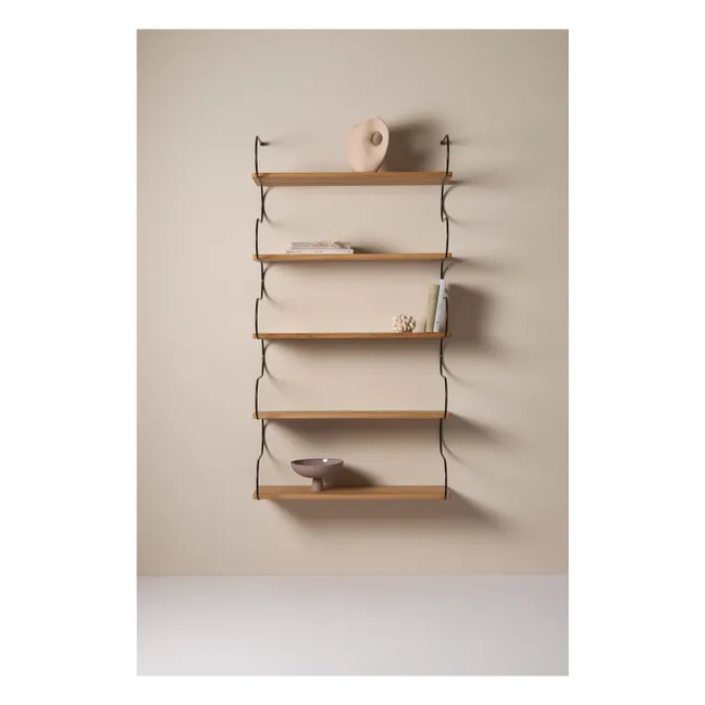 Onda oak wood shelf | Black