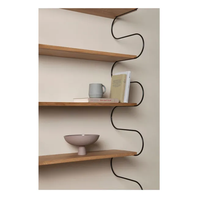 Etagère en bois de chêne Onda | Noir