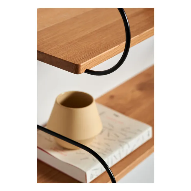 Onda oak wood shelf | Black