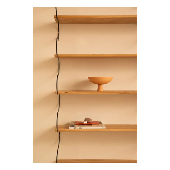 Onda oak wood shelf | Black