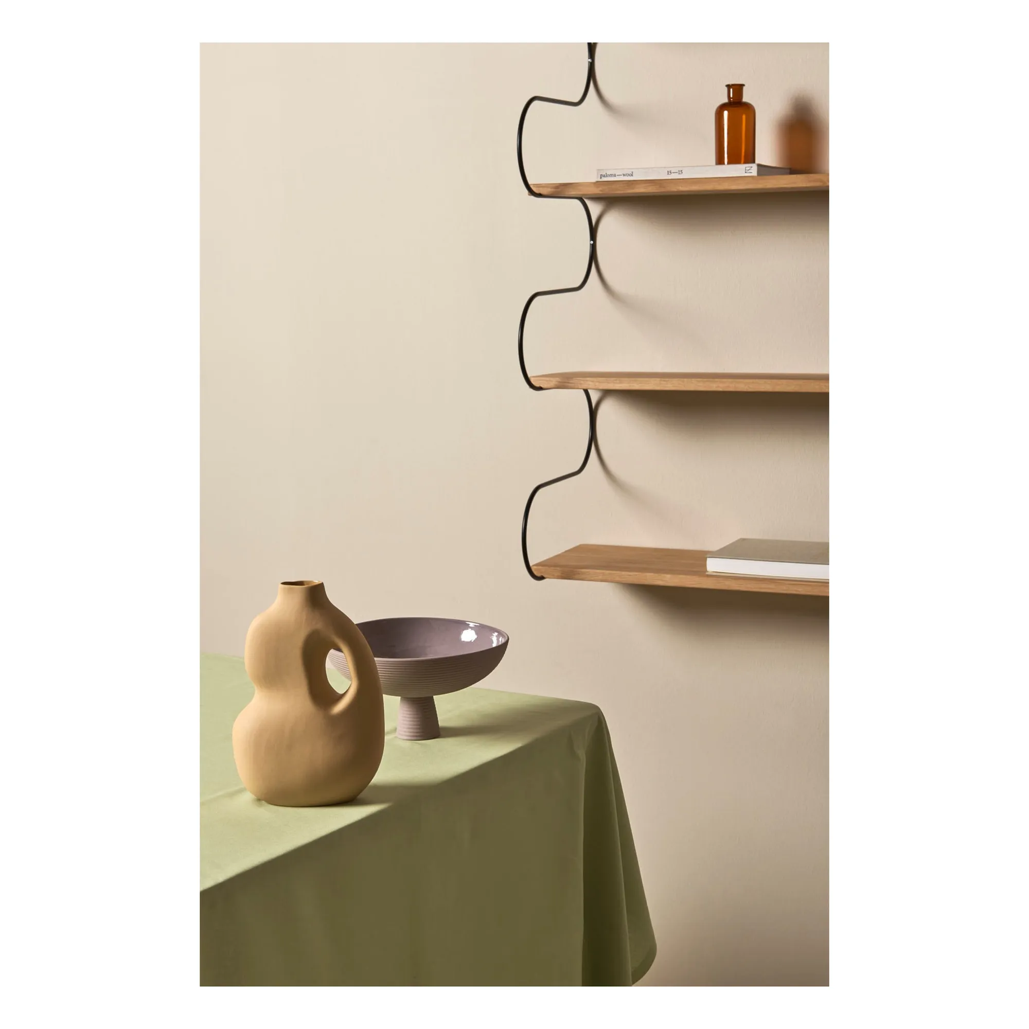 Etagère en bois de chêne Onda | Noir- Image produit n°6