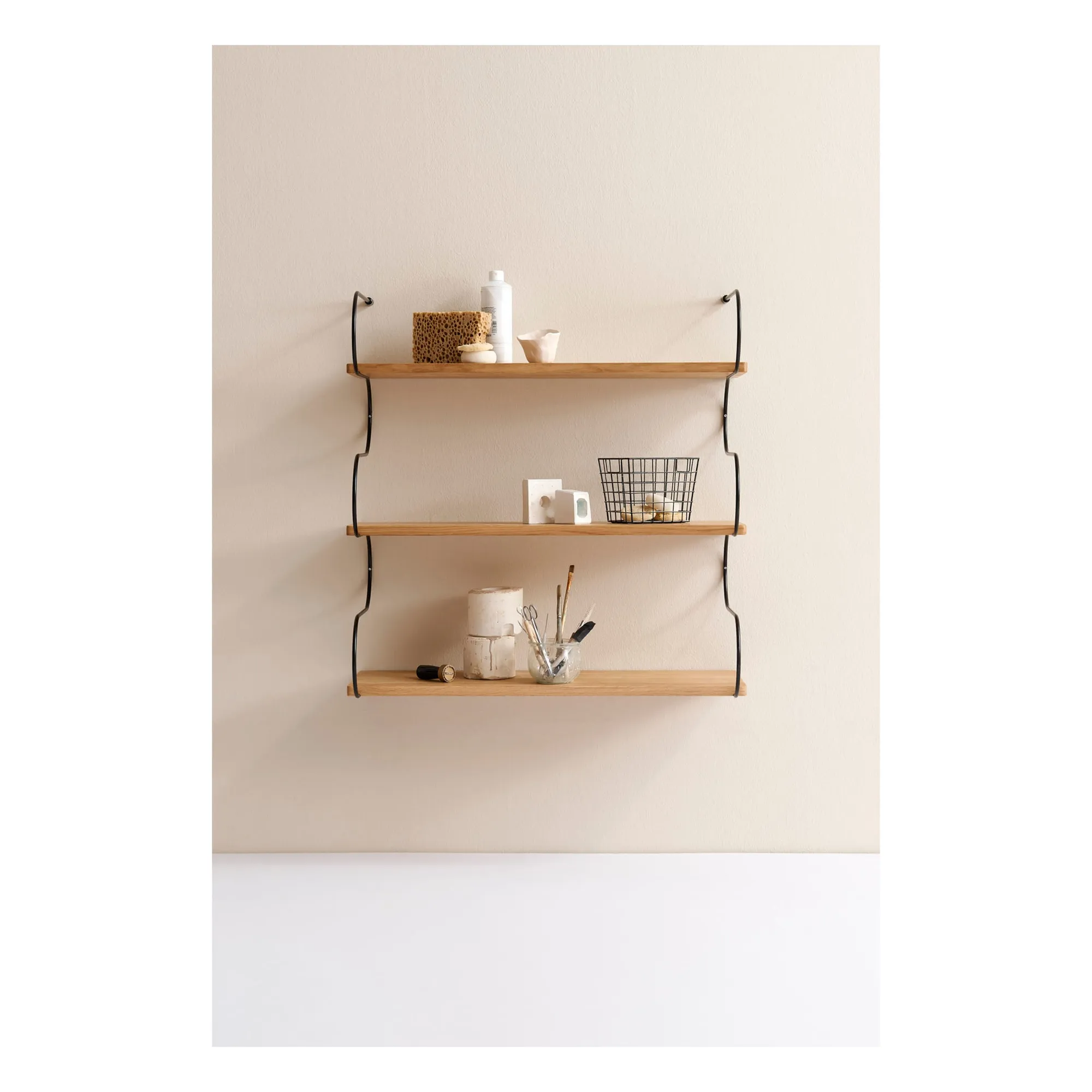 Etagère en bois de chêne Onda | Noir- Image produit n°5