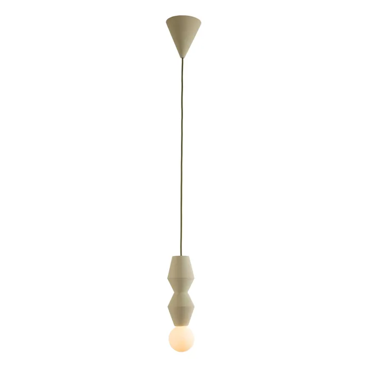 Stucco 2 ceramic pendant | Pistachio green- Product image n°0