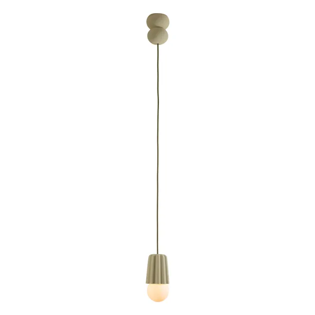 Stucco ceramic hanging lamp | Pistachio green