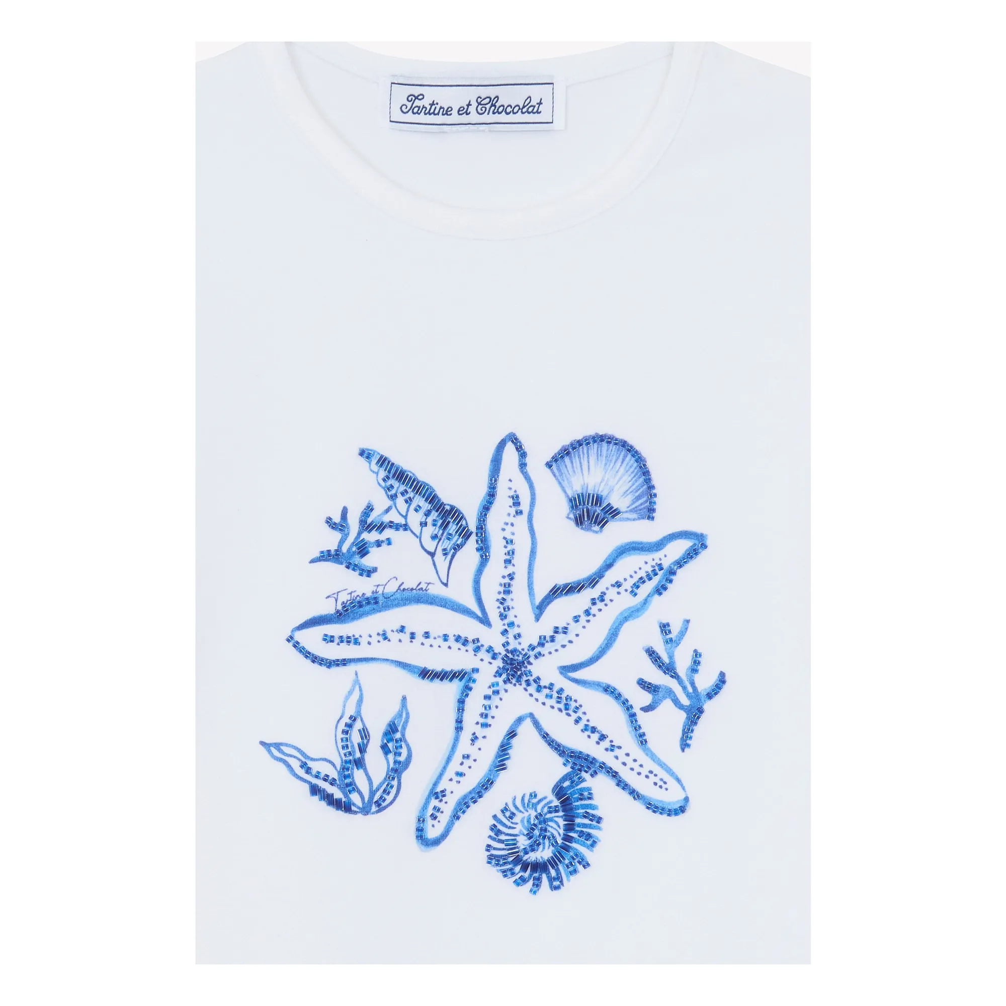 T-shirt Perles Etoile de Mer | Blanc- Image produit n°3