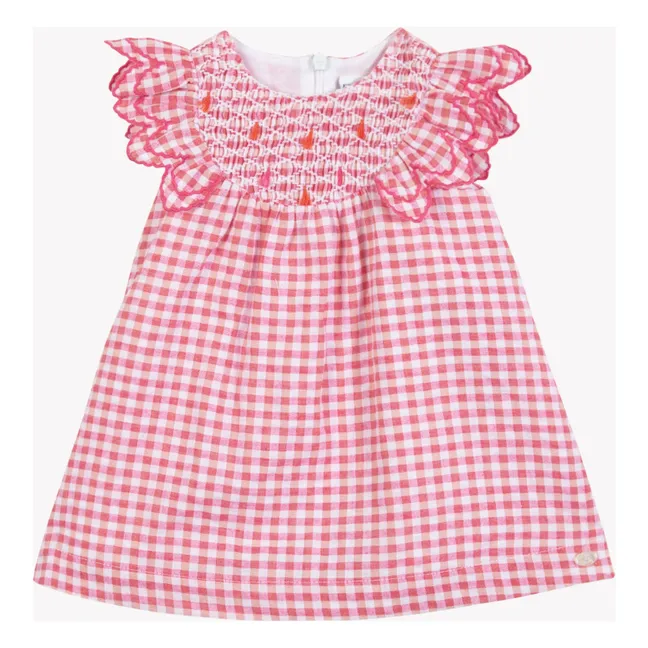 Robe Smockée Vichy | Rose