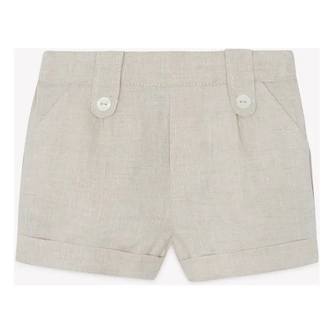 Pantalón corto de lino para bebé | Arena