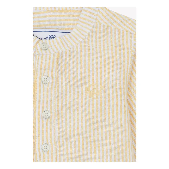 Camisa de lino a rayas | Soleil