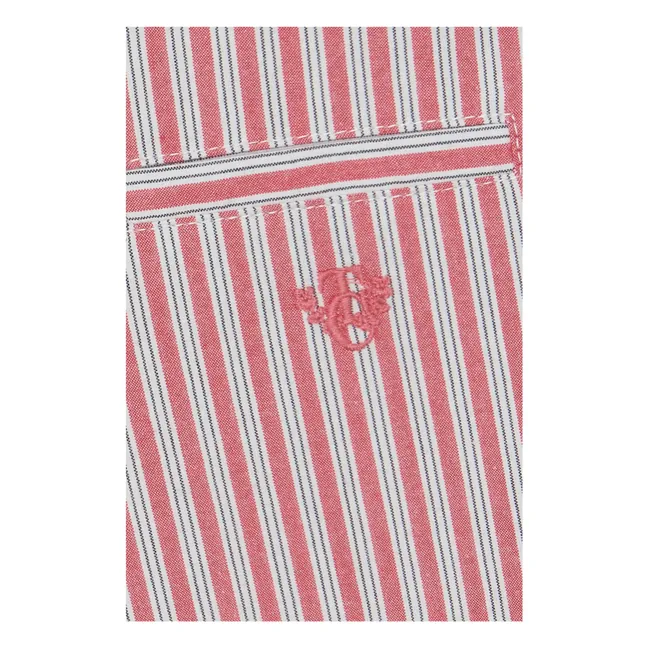Striped Bermuda shorts | Red