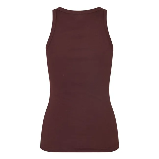 Alexo organic cotton tank top | Brown
