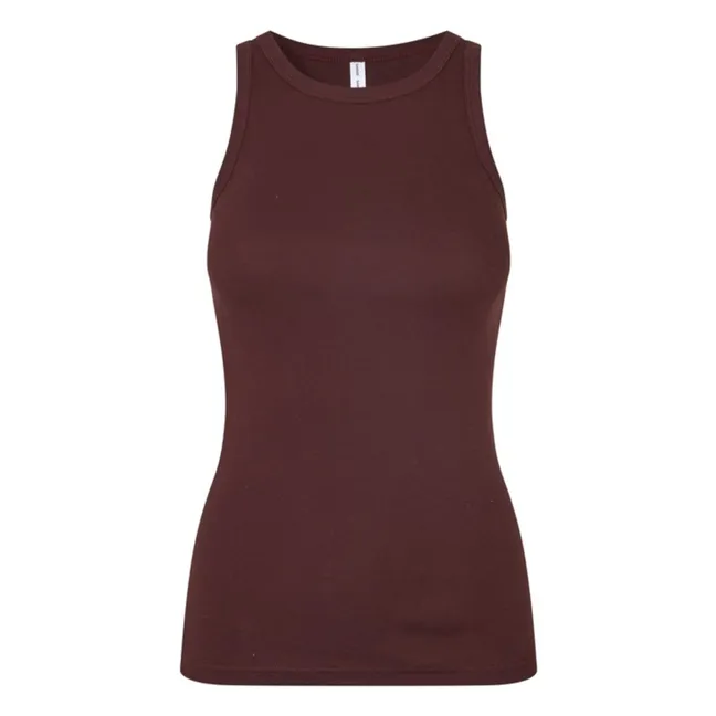 Alexo organic cotton tank top | Brown
