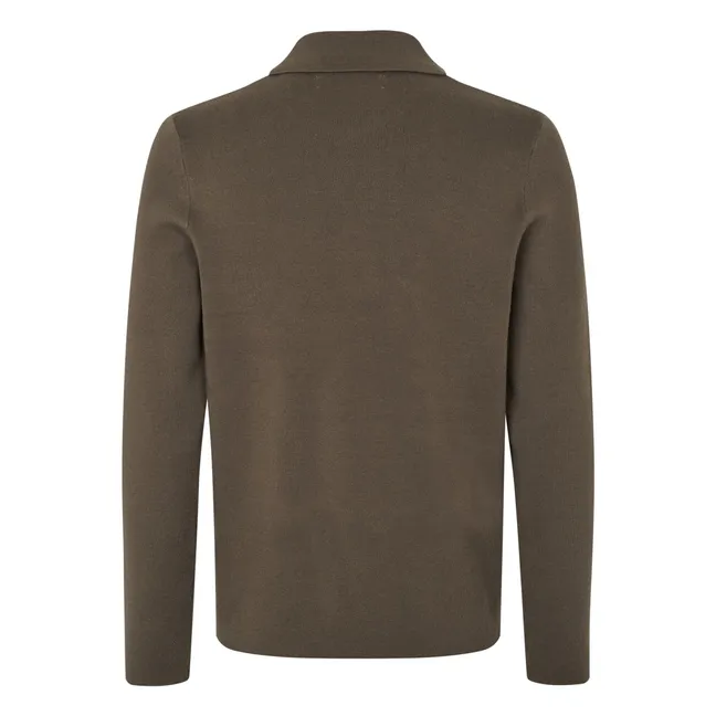 Polo Guna Demi Zip | Marron