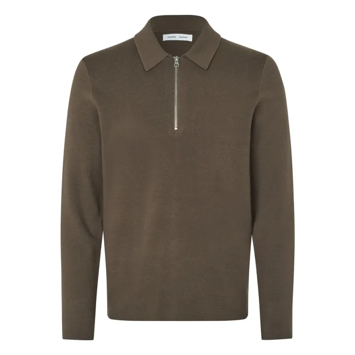 Polo Guna Demi Zip | Marron- Image produit n°0