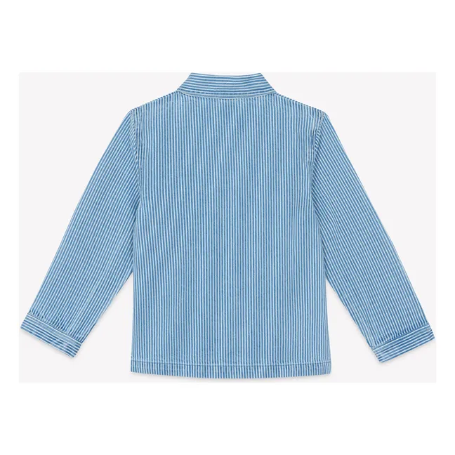 Surchemise Nineties Rayée | Bleu