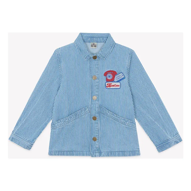 Sobrecamisa de rayas noventeras | Azul